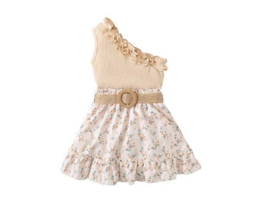 Catpapa Petite fille 2pcs 1-6 ans hors épaule top avec jupe florale