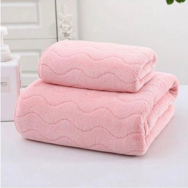 Ensemble 2 en 1 de serviettes de bain et de serviettes pour le visage de qualité supérieure pour dames