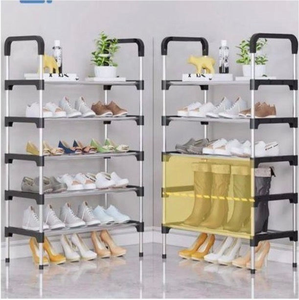 Étagère à Chaussures, 5 Niveaux, Rangement De Chaussures Chambre à Coucher,