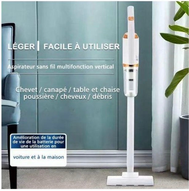 3 En 1 Sans Fil Aspirateur Portable Trois Têtes Blanc