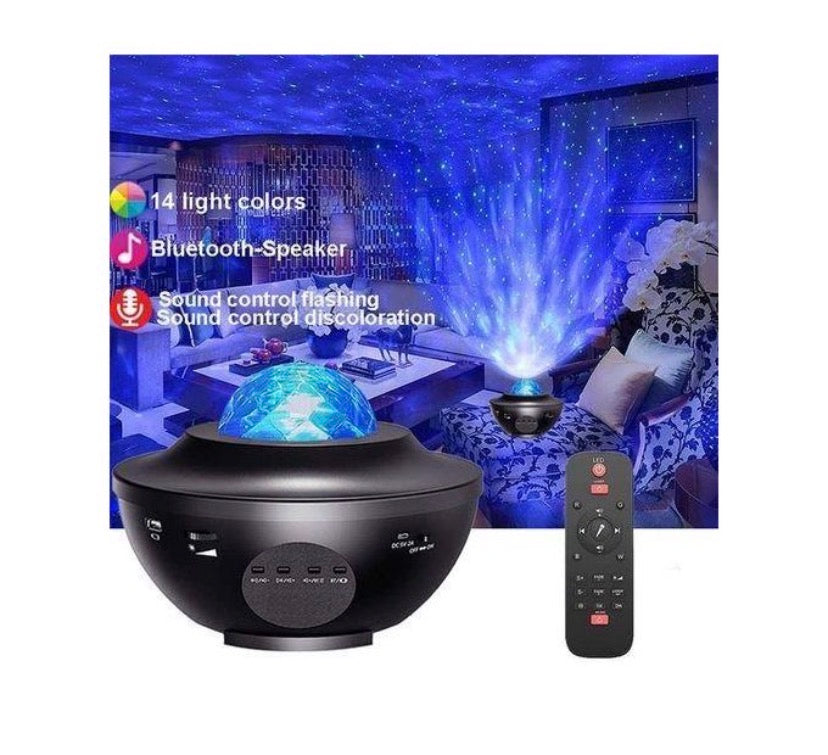 Projecteur Haut-Parleur Bluetooth Intégré Veilleuse -
Décoration De Chambre à Coucher