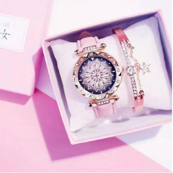 Ensemble montre et bracelet femme
