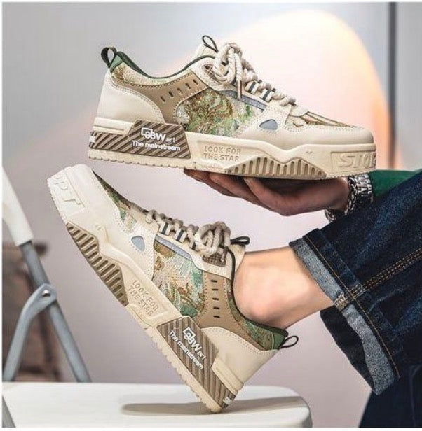 ALagzi Nouvelle Jeune Mode Tendance Chaussures De Planche - Couleur Beige