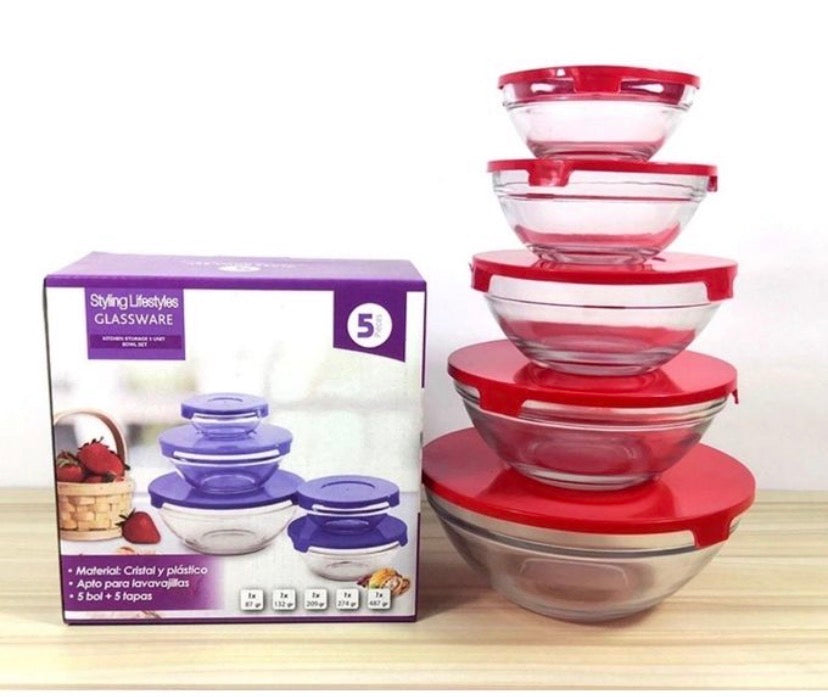 Offre Ramadan
Set de 5 Bols en Verre Pour conservation aliments
