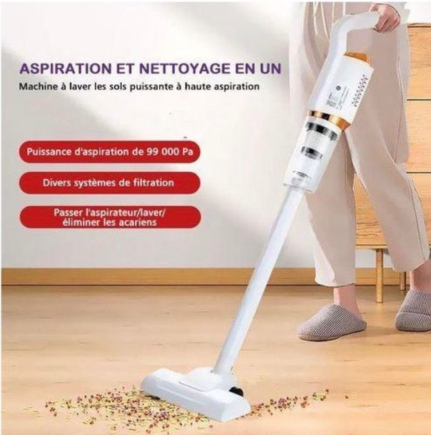 3 En 1 Sans Fil Aspirateur Portable Trois Têtes Blanc