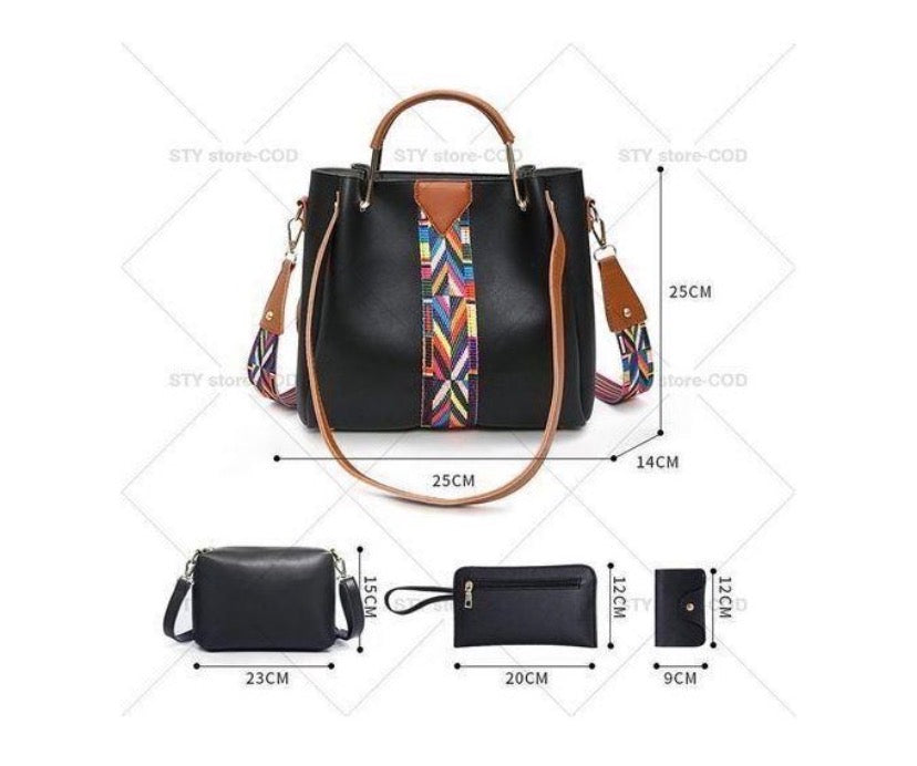 STY Ensemble de sacs 4 en 1, Sacs à main pour femmes,