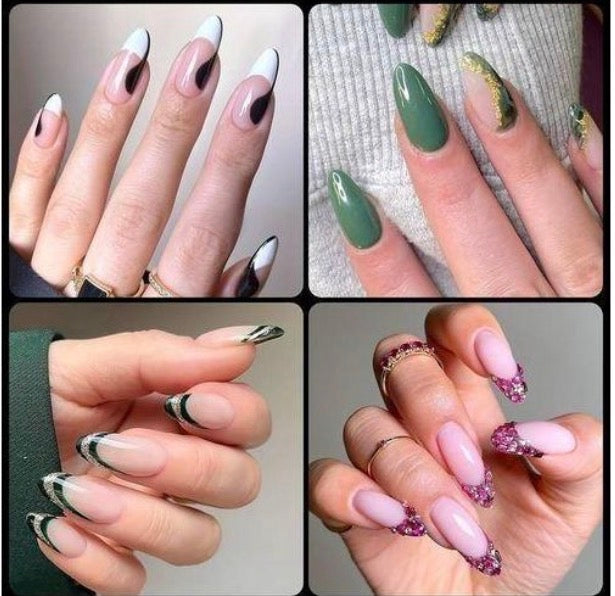 faux ongles 600 pièces/boîte de pointes de manucure,