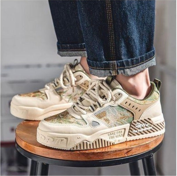 ALagzi Nouvelle Jeune Mode Tendance Chaussures De Planche - Couleur Beige