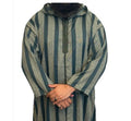 Jallabe vert doré- Manches longues - jalaba avec capuchon Homme