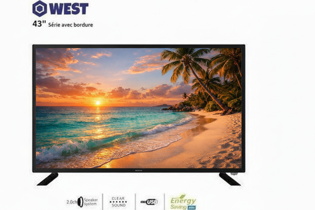 Offre Ramadan
West Téléviseur 43 Pouces led 12.0 Sans Bordure - 995mm - 43ZBD20 -