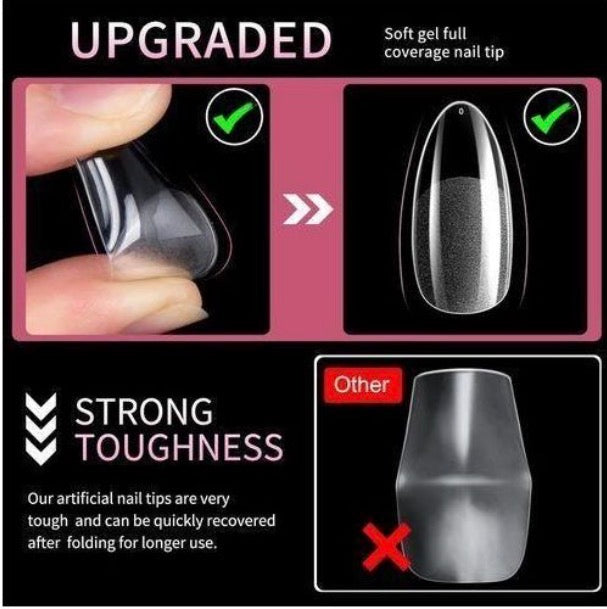 faux ongles 600 pièces/boîte de pointes de manucure,