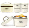 Lunch Box Chauffante lot de 4 boîtes isothermes portables avec sac thermique, empilables, en acier inoxydable, étanches pour adultes, adolescents, enfants