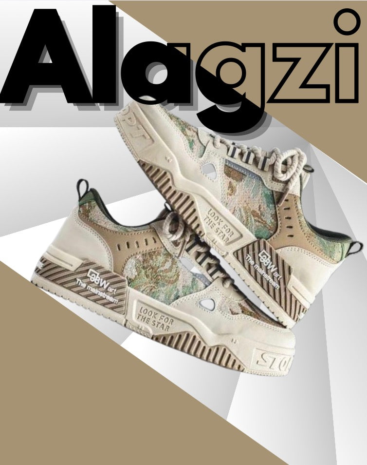 ALagzi Nouvelle Jeune Mode Tendance Chaussures De Planche - Couleur Beige