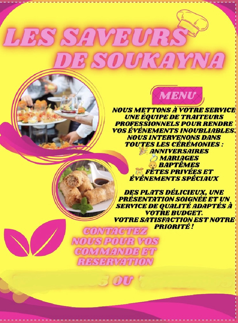 Service traiteur ( LES SAVEURS DE SOUKAYNA)