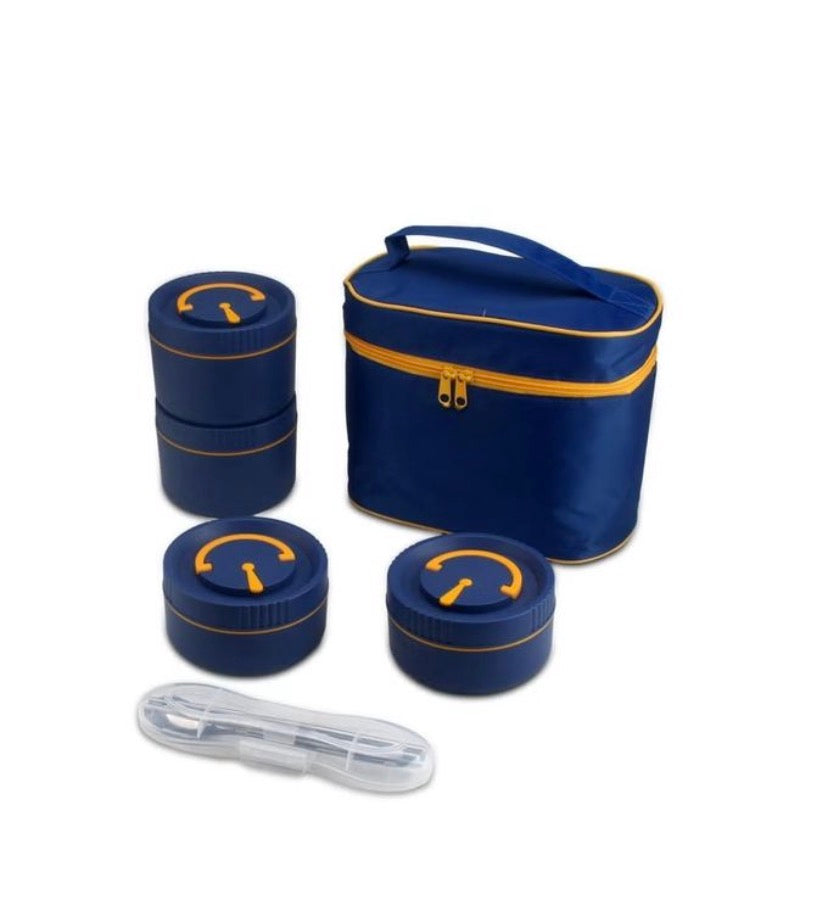 Lunch Box Chauffante lot de 4 boîtes isothermes portables avec sac thermique, empilables, en acier inoxydable, étanches pour adultes, adolescents, enfants